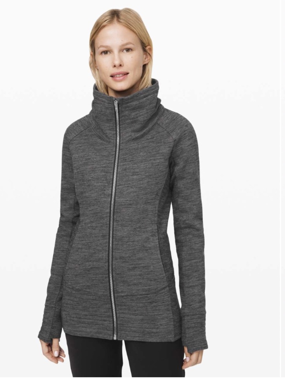 Lululemon Radiant Jacket I|
Heathered Core Dark Grey size 12